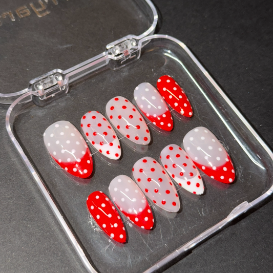 Red and White polka dot