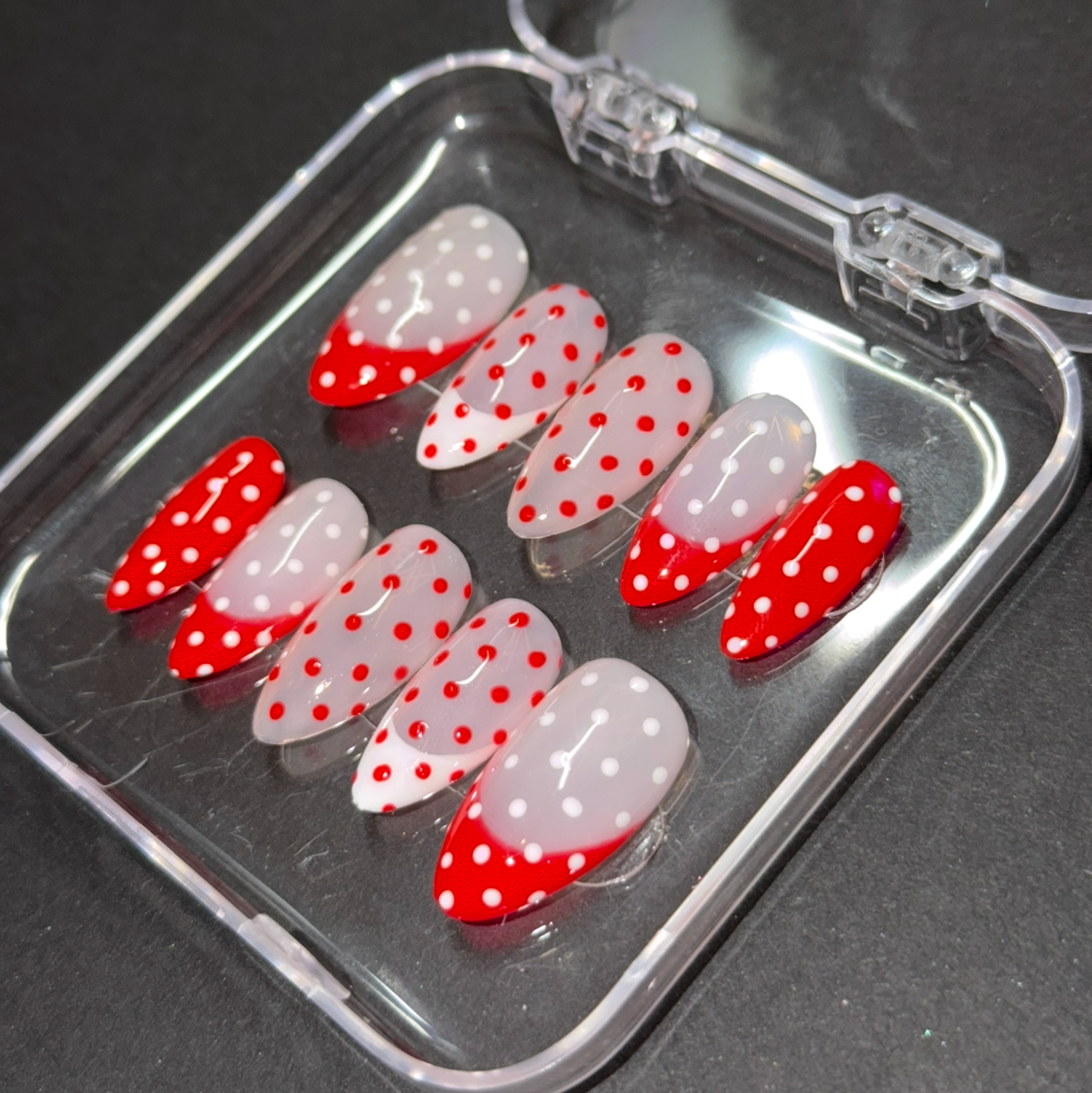 Red and White polka dot