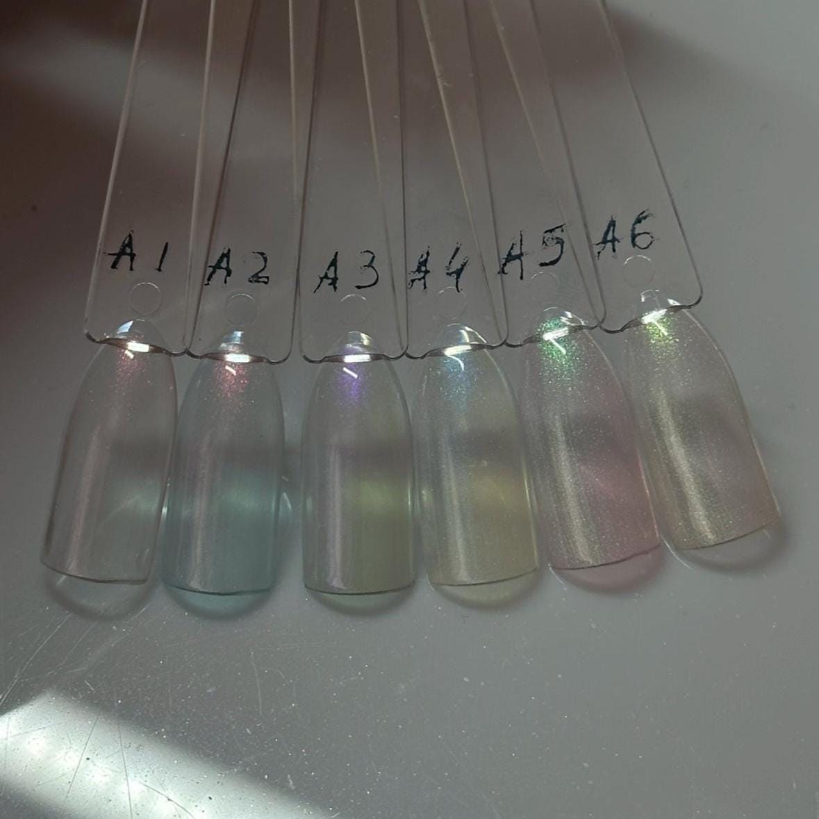 Shimmery plain nails