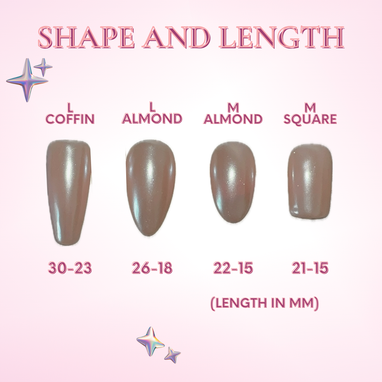 Shimmery plain nails